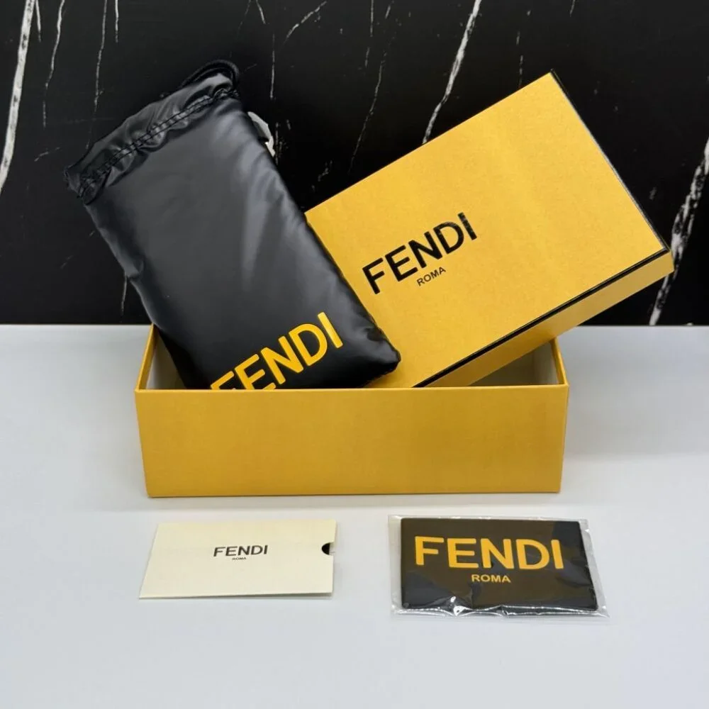 NEW FE50025I 020 FENDI EYEGLASSES SHINY GREY UNISEX EYEWEAR FENDI